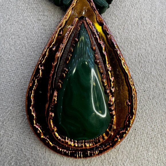 Artisan Malachite Necklace - Picture 2 of 7